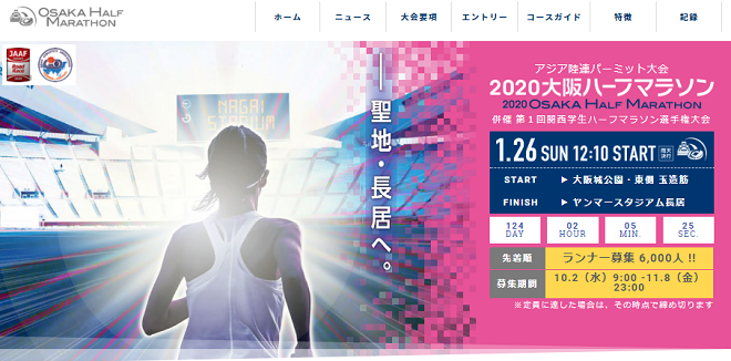 大阪ハーフマラソン2020画像