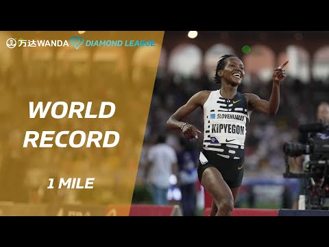 Kenya&#039;s Faith Kipyegon breaks mile world record in Monaco - Wanda Diamond League 2023