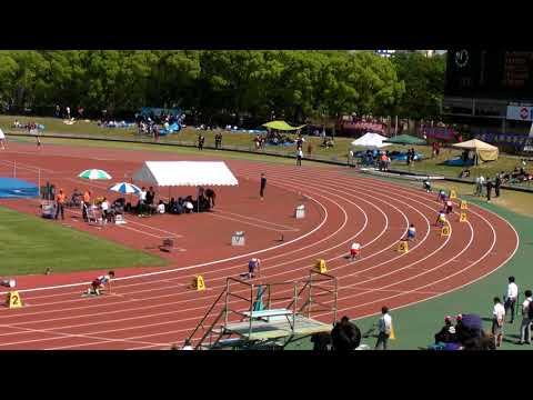 20180429 大阪陸上競技カーニバル　高校男子　4×100mR　予選　2組