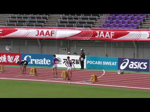 男子200m予選2組　U20日本選手権R01