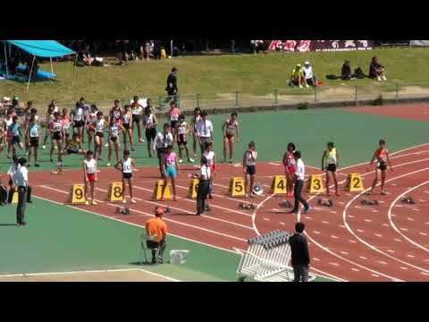 20180429 大阪陸上競技カーニバル　中学女子　100m　予選　3組