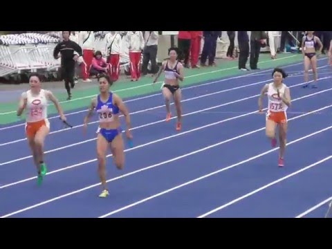 【頑張れ中大】中大日体大対校戦　女子4×100ｍR　ヘンプヒル恵他　2016.4.10