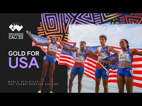 Team USA breaks CR for gold in the mixed 4x400m relay | World Athletics U20 Championships Cali 2022