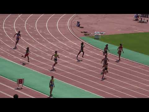 2018 0819 第73回九州陸上選手権大会 J女子200m予選6組