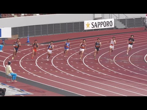 男子１部２００m予選１組　関東インカレ2022