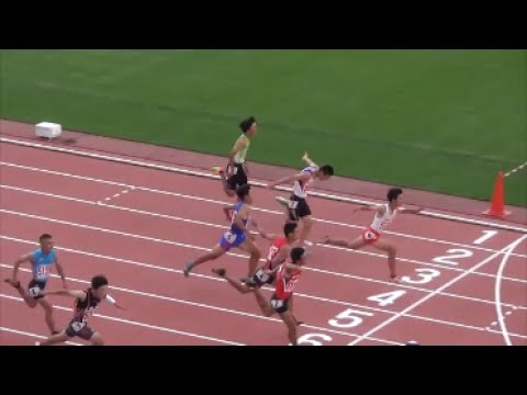 群馬県中学校総体陸上2017 男子3年100m決勝