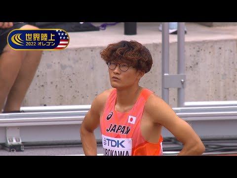 【世界陸上オレゴン 男子400mH予選1組】黒川和樹 初出場ながら持ち味の前半から飛ばすレース展開で見事準決勝進出！