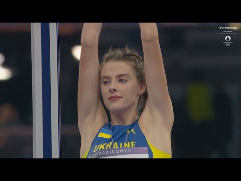 【陸上女子】女子走り高跳びで世界記録保持者ウクライナのマフチフが2mを一発クリアで優勝！｜パリオリンピック 女子走り高跳び決勝