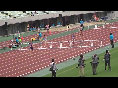 全日本実業団陸上2017・女子400mハードル予選1組、1着：青木沙弥佳（東邦銀行）58秒03