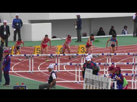 2018 東北高校陸上 女子 100mH 予選5組