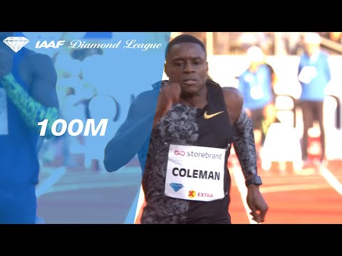 Christian Coleman blazes to the fastest 100 meter time this year in Oslo - IAAF Diamond League 2019