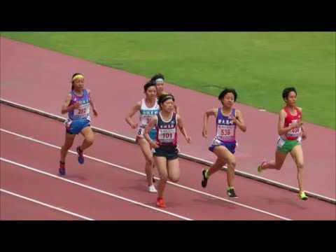 北関東高校総体陸上2019 女子1500m予選1組