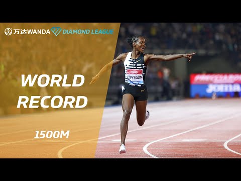 Faith Kipyegon smashes the world record in 3:49.11 to win in Florence | Wanda Diamond League