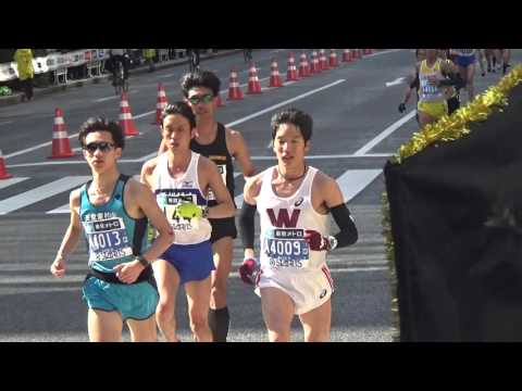 東京マラソン 22km地点 銀座一丁目 2016年2月28日