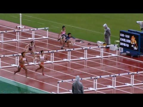 女子100mH 予選2組　U18日本選手権 R01