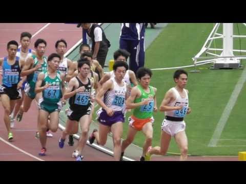 関東ｲﾝｶﾚ 男子2部1500m決勝 井上弘也(上武大)優勝3’51”84　2017.5.25