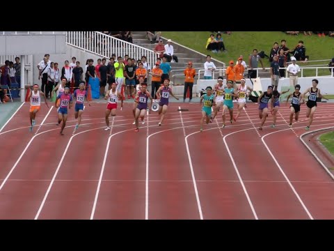 男子4x100mR決勝　千葉県高校新人 R01