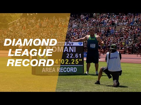 Darlan Romani sets a shot put Diamond League Record in Stanford - IAAF Diamond League 2019