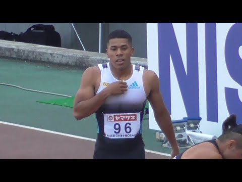 デーデーブルーノ　男子100m予選7組　日本選手権陸上2022