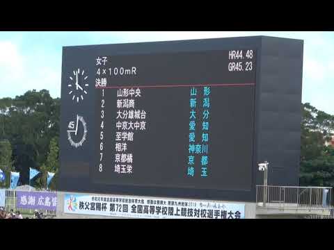 決勝 女子4×100mR 沖縄インターハイ R1