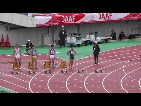 男子100m予選6組　U18日本選手権R01