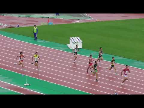 男子200m_準決勝1組_第50回北海道高体連札幌支部新人陸上20180819