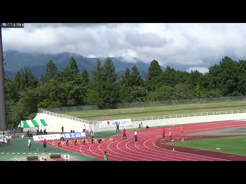 富士北麓ワールドトライアル2020男子100mウォームアップレース３組目