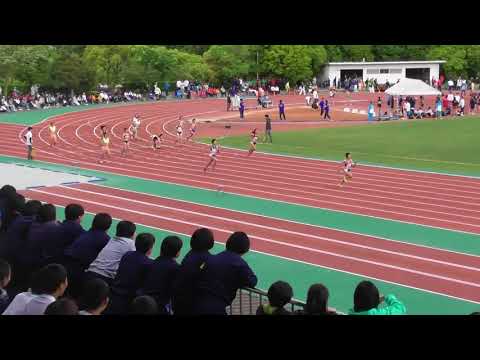 2018京都高校陸上　市内ブロック予選　女子4×100mリレー1組