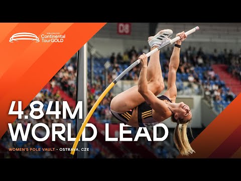 Molly Caudery clears world-leading 4.84m in Ostrava | Continental Tour Gold 2024