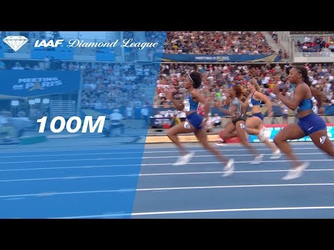 Elaine Thompson leaves the field in her wake over 100m in Paris - IAAF Diamond League 2019