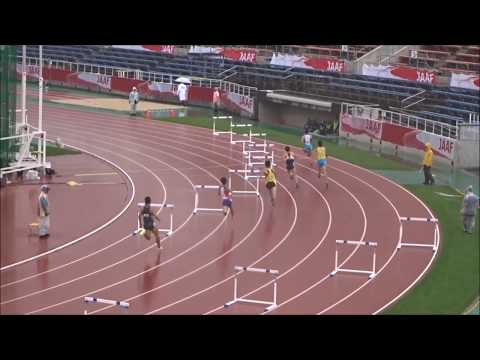 えひめ国体・陸上競技／成年男子400mハードル予選2組、1着：松下祐樹（神奈川）50秒95