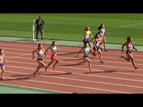 予選 B女子100m エコパトラックゲームズ陸上2023