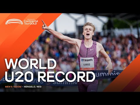 Laros kicks to 1000m world U20 record in front of home crowd | Continental Tour Gold 2024