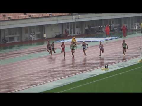 愛媛県高校新人大会2017・男子100m決勝、1着：伊藤海斗（新居浜東高）10秒97