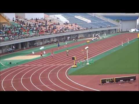 四国中学総体2017・陸上競技／女子200m決勝、井田菜々香（太田中）25秒88