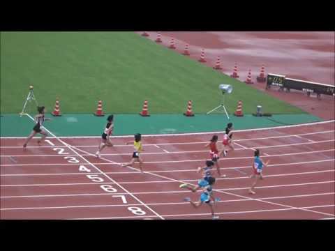 女子C（中学1年）100m　予選2組　～ジュニアオリンピック陸上　高知県選考会～
