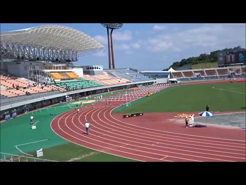 女子中学100mハードル予選　～第2回愛媛陸上競技協会強化記録会～
