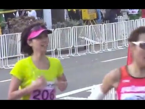 2014横浜国際女子マラソン ゴール　山下公園入口最終関門