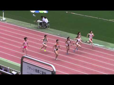 2015日本学生個人陸上 女子100m 準決勝1