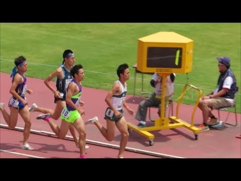 北関東高校総体陸上2019 男子1500m予選1組