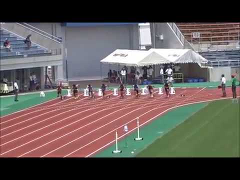 男子2年100m予選6組、1着：横山拓人（三島西中）11秒88 ～第69回愛媛県中学校総合体育大会・陸上～