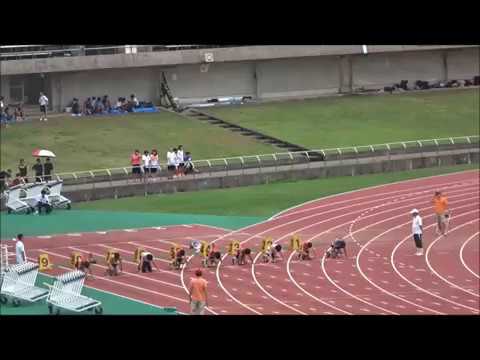 男子B（中学2年）100m　予選3組　～ジュニアオリンピック陸上　高知県選考会～