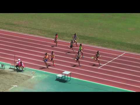 H29　千葉県中学総体　2年女子100m　準決勝3組