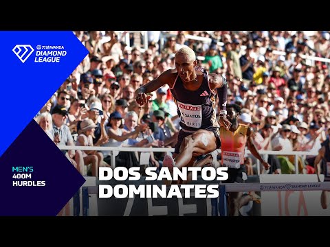 Alison Dos Santos dominates the field in Stockholm in the men&#039;s 400m Hurdles - Wanda Diamond League
