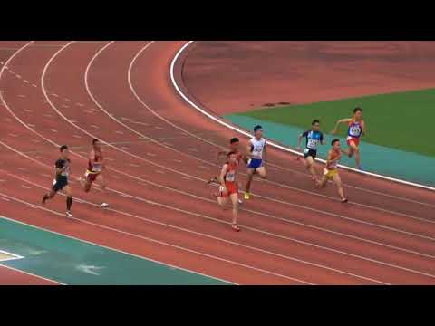 2018全国高校総体陸上南九州大会（沖縄)男子200m準決勝1組