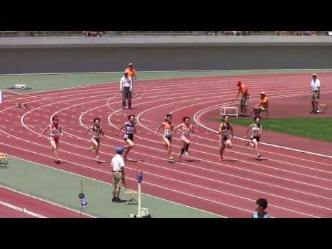2016 東海高校総体陸上 女子100m準決勝1