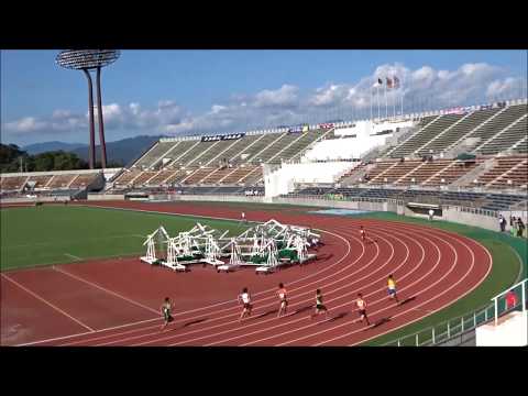 愛媛県高校新人大会2017・男子4×400mリレー決勝、1着：新居浜東高’3分19秒36’（※大会新記録）