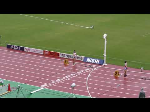 女子400m予選3組　U20日本選手権 R01