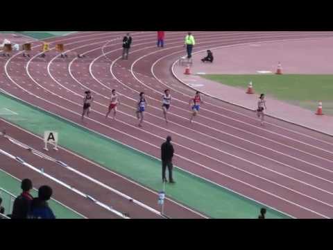 2018 第1回県記録会 高校一般女子100m4組