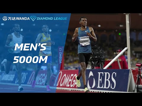 Ethiopia&#039;s Hagos Gebrhiwet runs new personal best in Monaco 5000m - Wanda Diamond League 2023